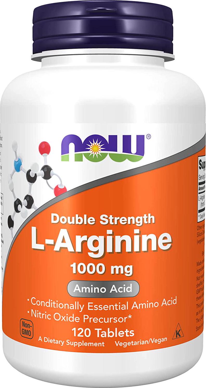 NOW Supplements, L-Arginine 1,000 mg, Nitric Oxide Precursor*, Amino Acid, 120 Tablets