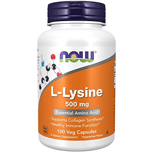 NOW Supplements, L-Lysine (L-Lysine Monohydrochloride) 500 mg, Amino Acid, 100 Veg Capsules