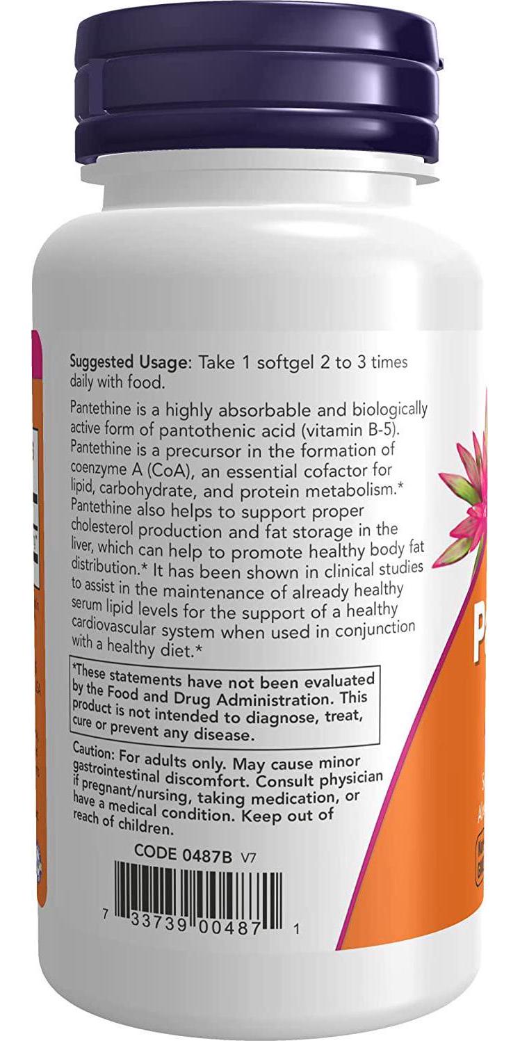 NOW Supplements, Pantethine (Coenzyme A Precursor) 300 mg, Cardiovascular Health*, 60 Softgels