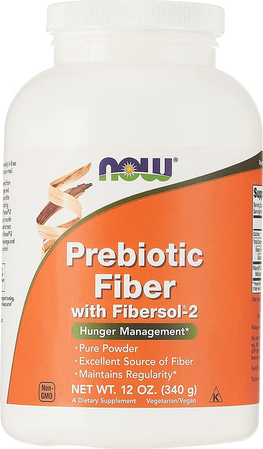 NOW Supplements, Prebiotic Fiber with Fibersol-2, derived from Non-GMO corn, Powder, 12-Ounce