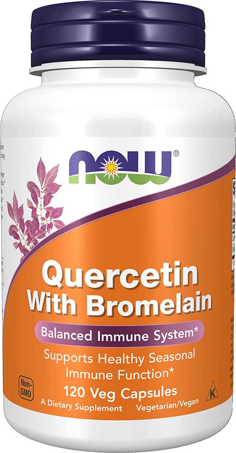 NOW Supplements, Quercetin with Bromelain, Balanced Immune System*, 120 Veg Capsules