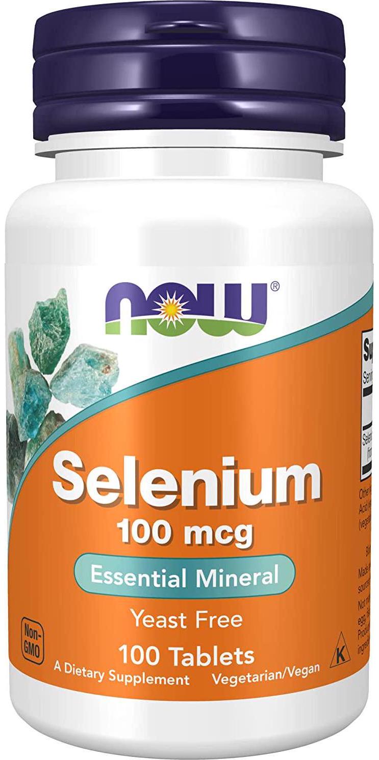 NOW Supplements, Selenium 100 mcg, 100 Tablets