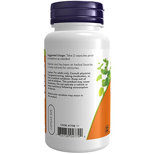 NOW Supplements, Valerian Root (Valeriana officinalis) 500 mg, Herbal Supplement, 100 Veg Capsules