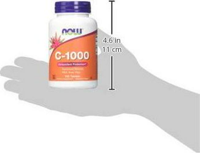 NOW Supplements, Vitamin C-1,000 with Rose Hips, Sustained Release, Antioxidant Protection*, 100 Tablets