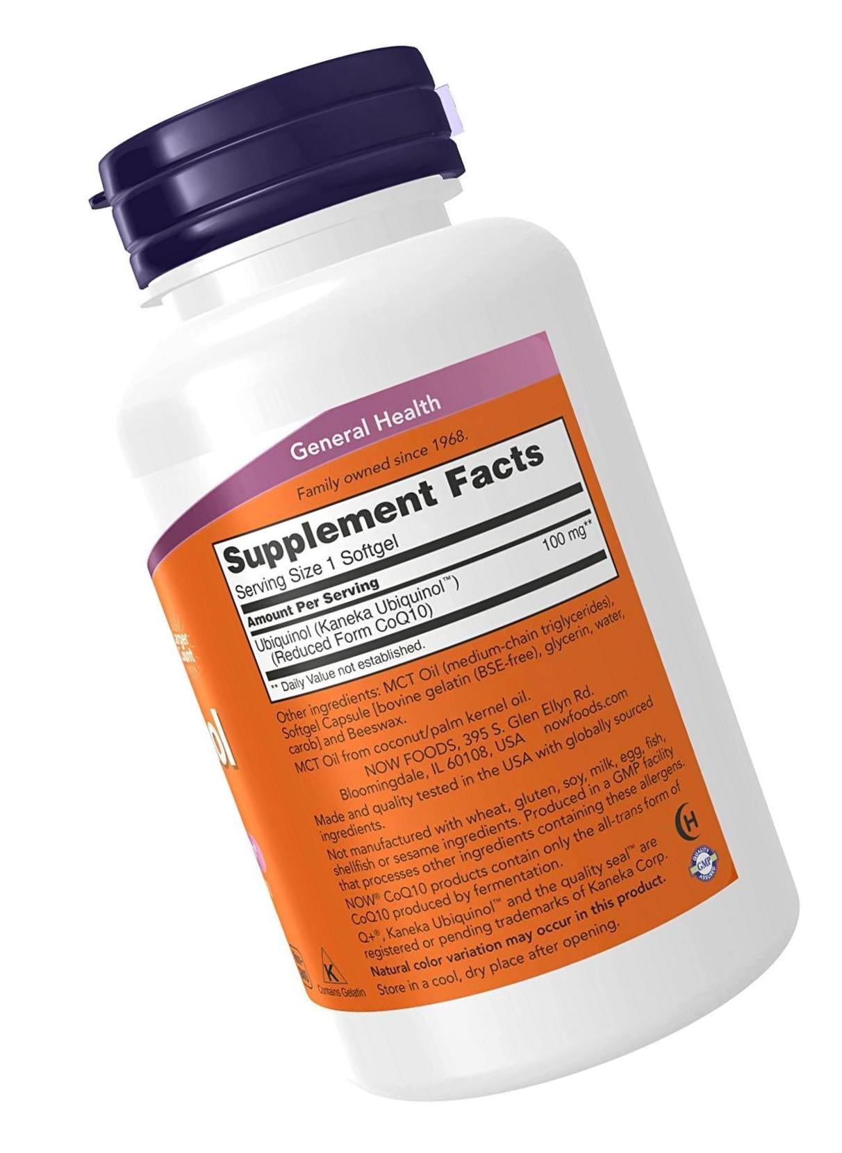 NOW Ubiquinol 100 mg,120 Softgels