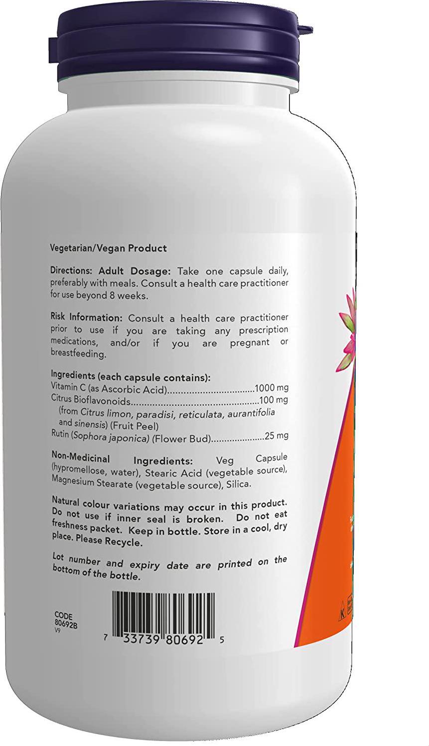 NOW Vitamin C-1000,250 Veg Capsules