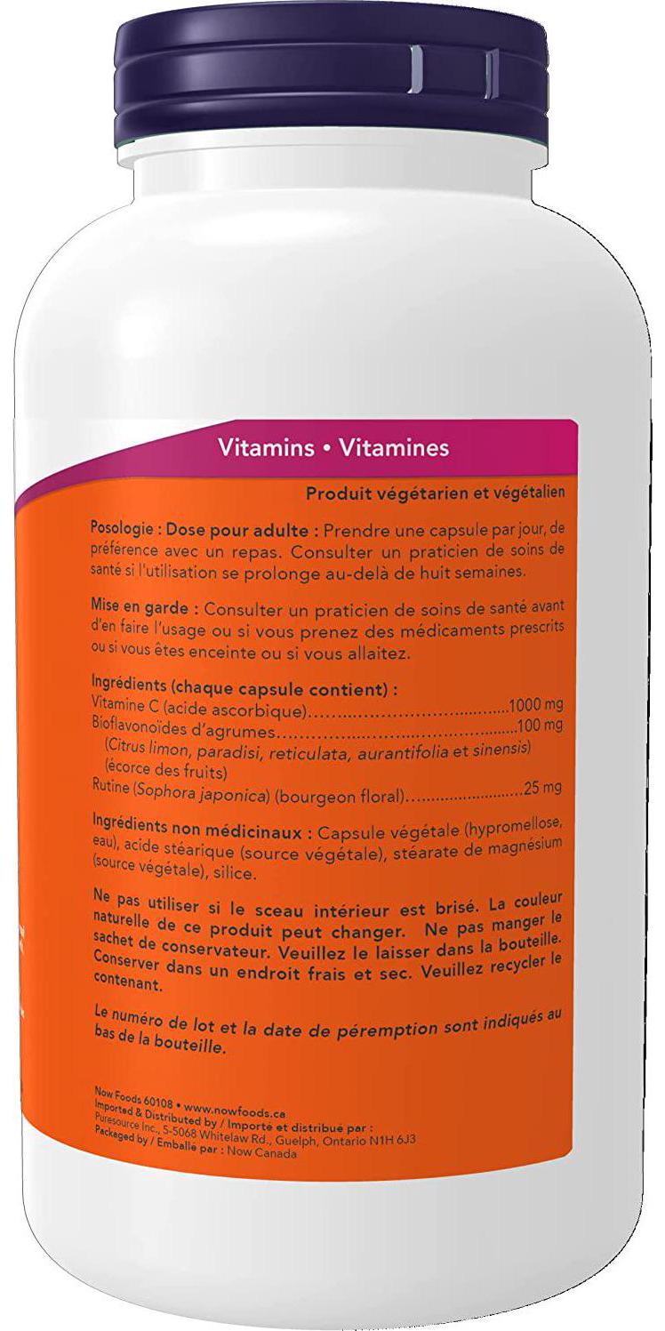 NOW Vitamin C-1000,250 Veg Capsules