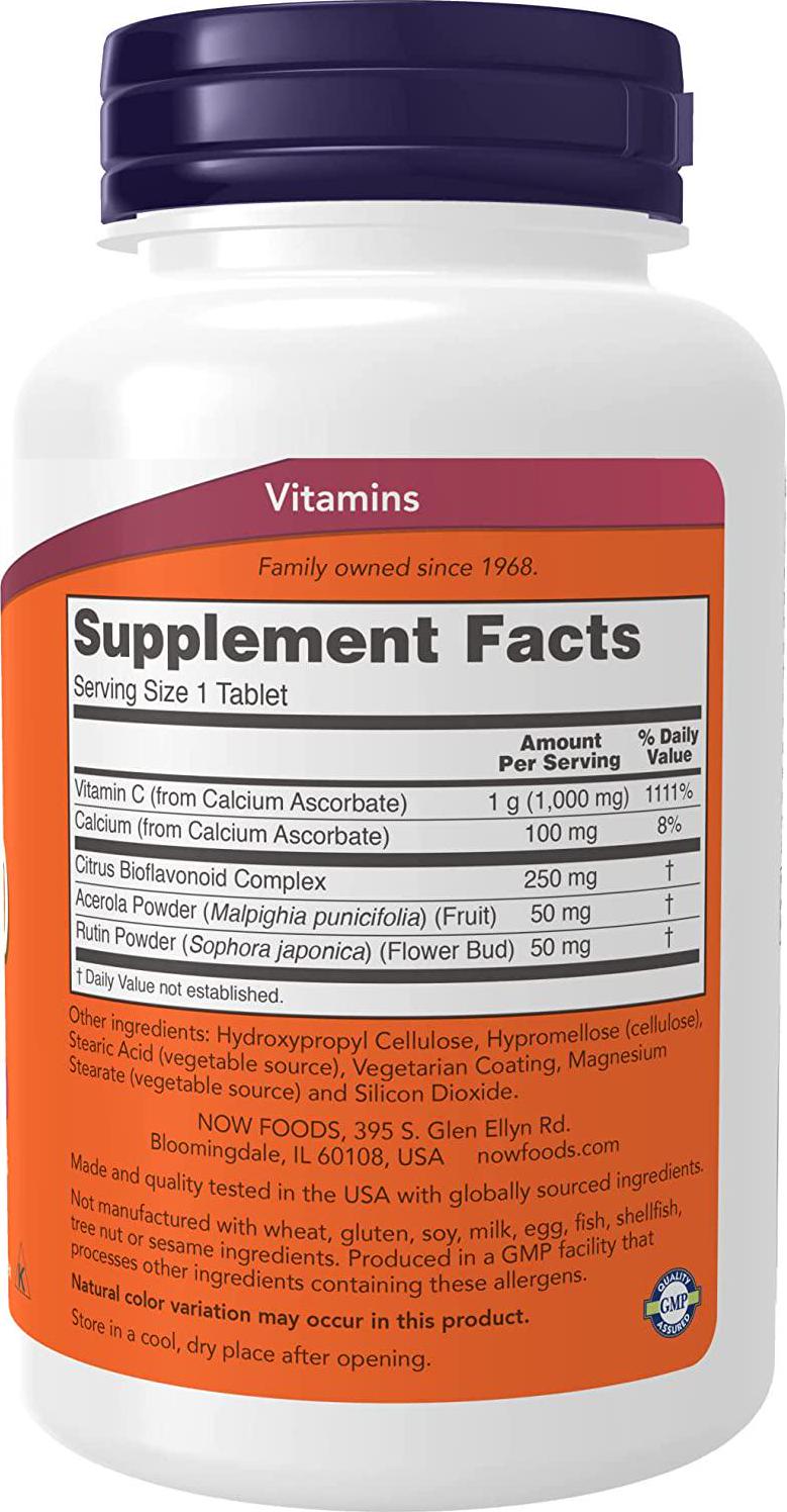 NOW Vitamin C-1000 Complex, 90 Buffered Tablets