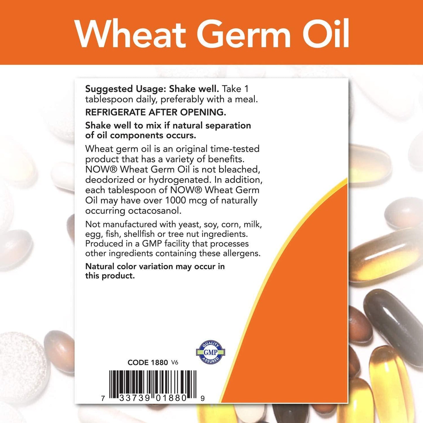 NOW Wheat Germ Oil, 16-Ounce