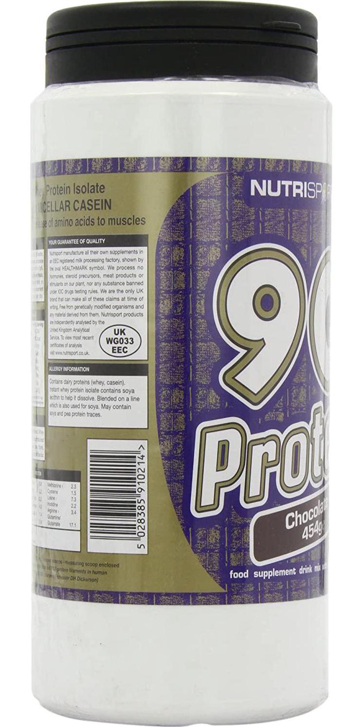 NUTRISPORT - Aspartame Free 90+ Protein - Chocolate 454g (PACK OF 1)