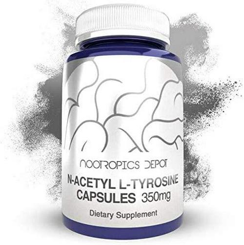 N-Acetyl L-Tyrosine Capsules | 350mg | 240 Count | NALT | Amino Acid Supplement | Natural Nootropic Supplement | Supports Memory, Learning and Focus | Supports Healthy Stress Levels
