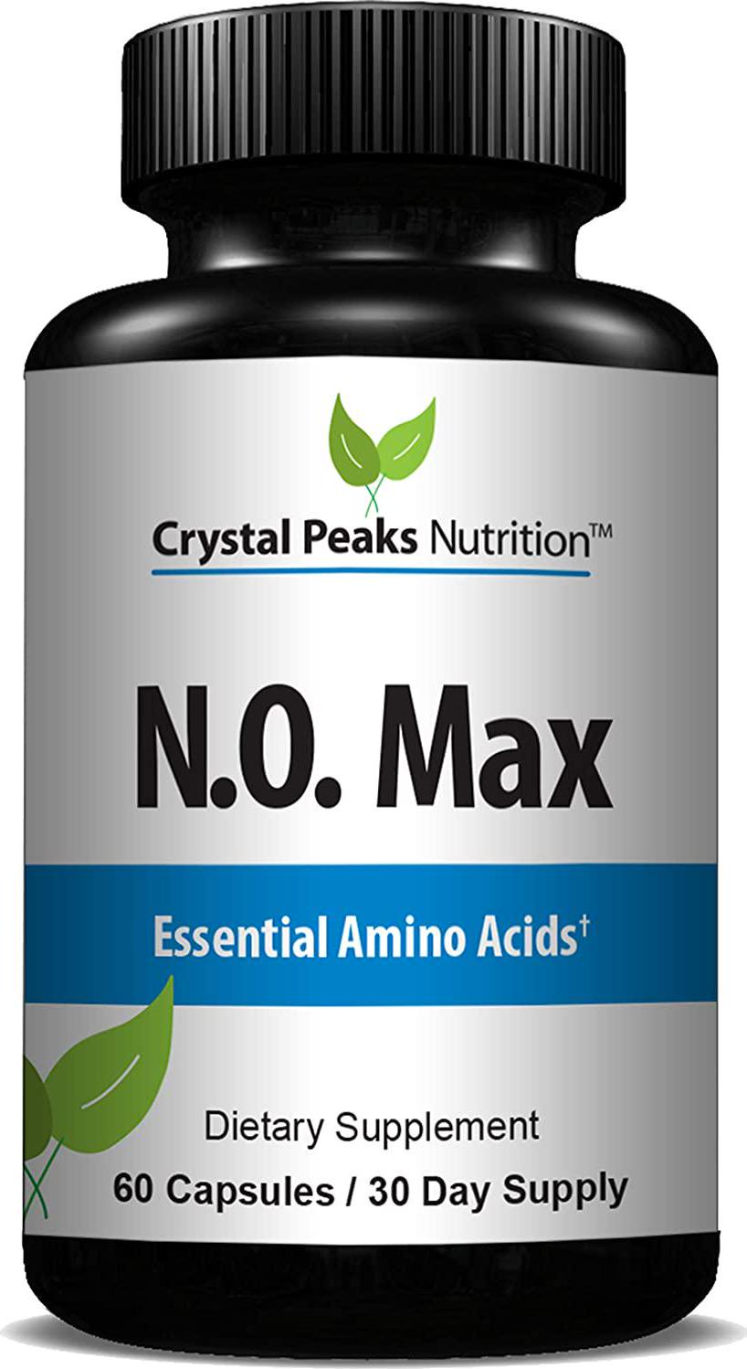 N.O. Max Nitric Oxide Supplement - L Arginine, Citrulline Malate, AAKG, Beta Alanine - 60 Capsules