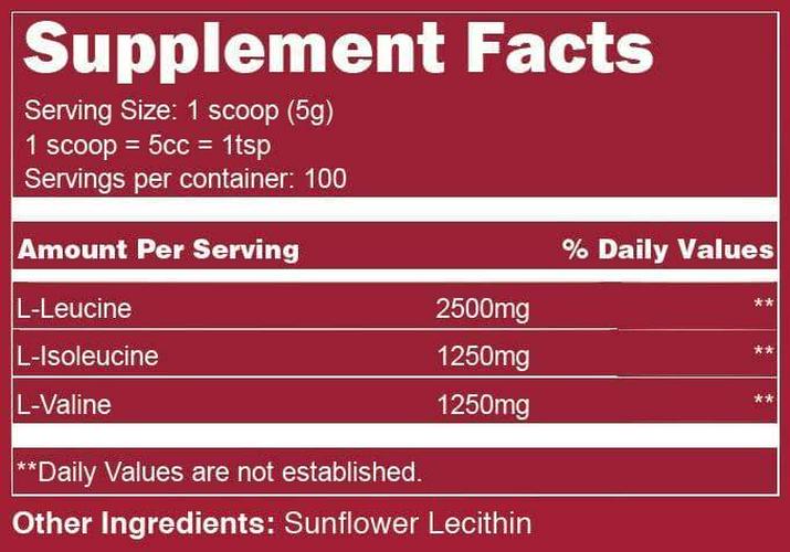 Naked BCAAs Amino Acids Powder - 100 Servings - Vegan Unflavored Branched Chain Amino Acids 500 Grams - 100% Pure 2:1:1 Formula - Instantized All Natural BCAA Powder Supplement to Increase Gains