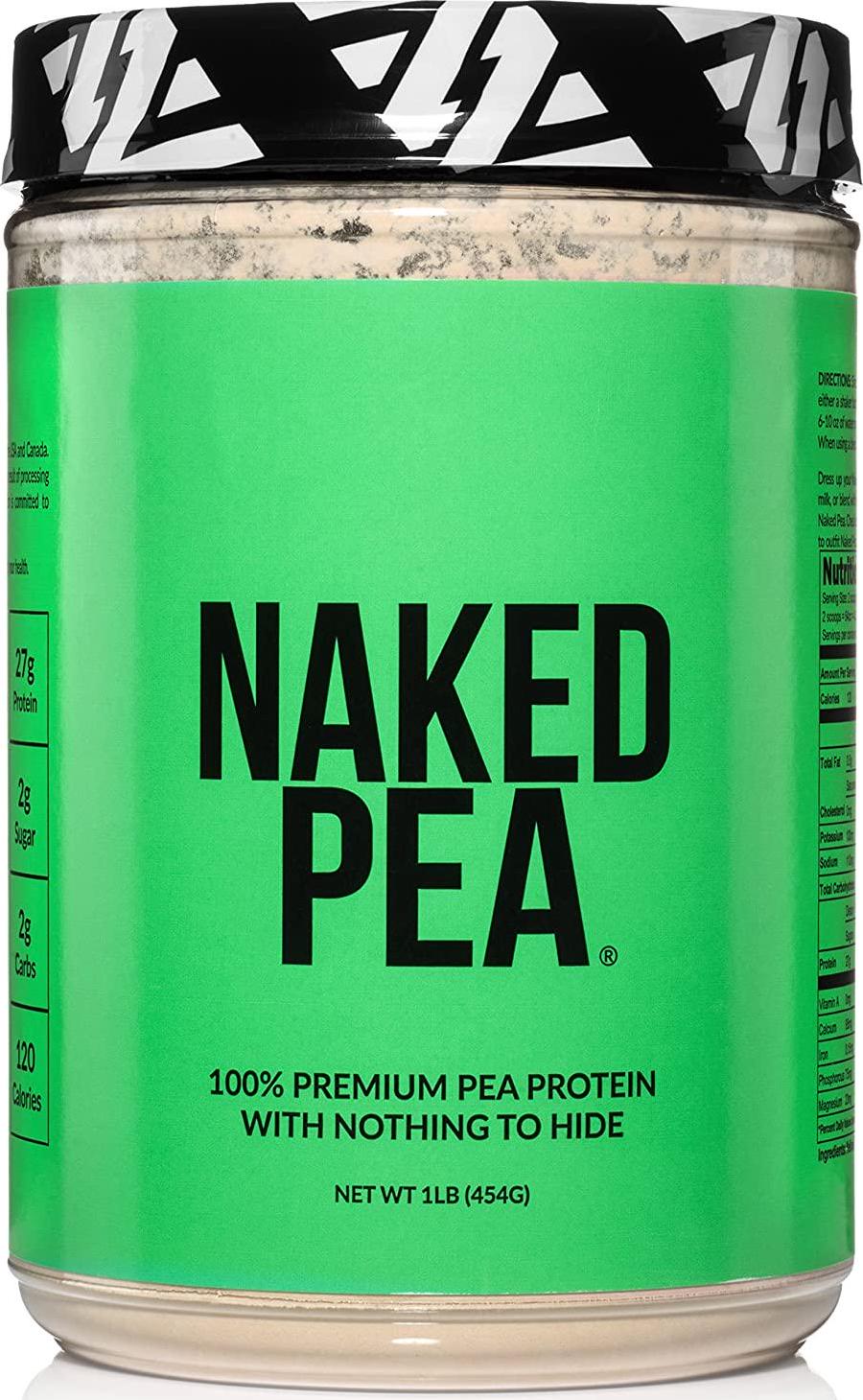 Naked Pea - Pea Protein Isolate from North American Farms - Plant Based, Vegetarian and Vegan Protein. Easy to Digest, Speeds Muscle Recovery - Non-GMO, No Lactose, No Soy and Gluten Free - 15 Servings