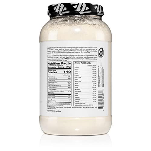 Naked Protein Powder Blend - Egg, Whey and Casein Protein Powder Blend, Only 4 Ingredients, Non-GMO, No Soy, Gluten Free, No Artificial Sweeteners, Flavors or Colors, Keto and Paleo Friendly - 3 LB