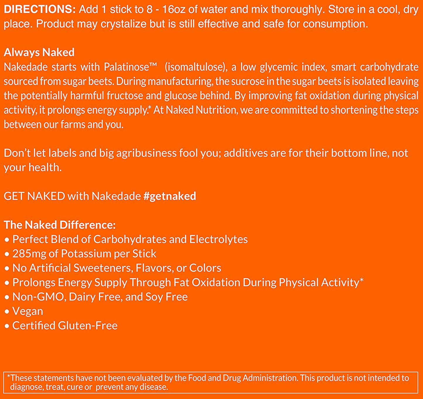 Nakedade Performance Enhancing Sports Drink Powder - Blueberry Lemonade Electrolyte Powder No GMOs or Artificial Sweeteners, Gluten-Free, Soy-Free, Dairy-Free 16 Sticks