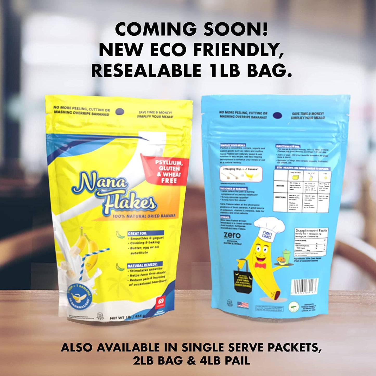 Nana Flakes 100% Pure Banana Flakes Medical Food Powder - Decrease Fat Intake and Natural Remedy for Diarrhea and Heart Burn - Great Source of Protein and Fiber (Two Pound Bag)