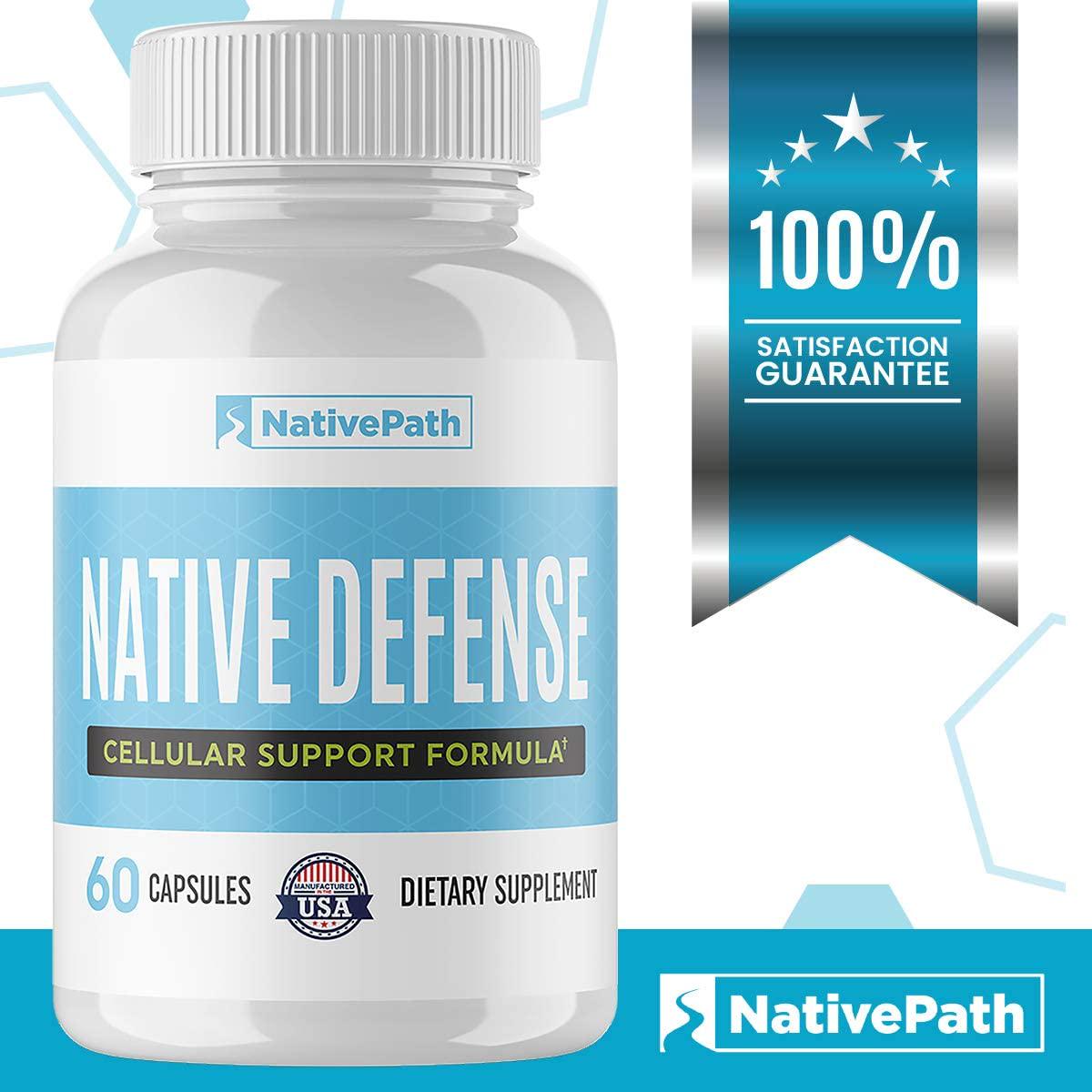 NativePath: Native Defense - All-Natural Collagen Production and Immune Support with Elderberry, Vitamin C, Vitamin D, Zinc, Quercetin and Siberian Ginseng - 30-Day Supply - Rich in Antioxidants