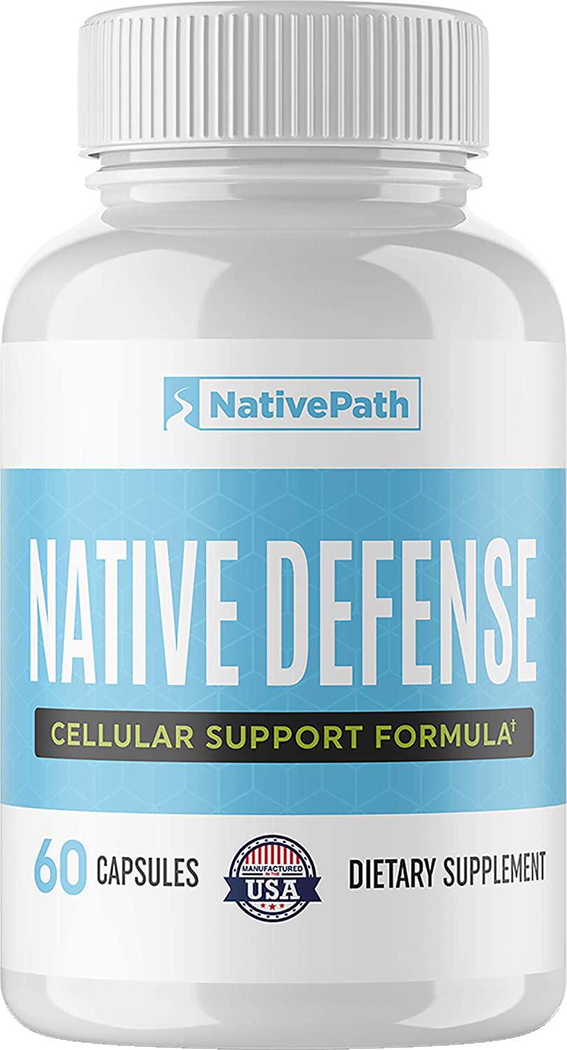 NativePath: Native Defense - All-Natural Collagen Production and Immune Support with Elderberry, Vitamin C, Vitamin D, Zinc, Quercetin and Siberian Ginseng - 30-Day Supply - Rich in Antioxidants