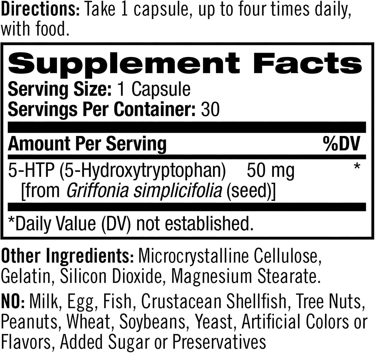 Natrol 5-HTP Capsules, 50mg, 30 Count