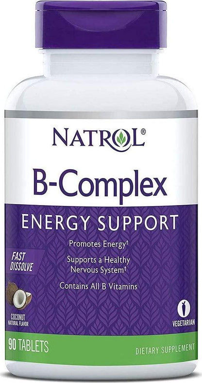 Natrol B-Complex Fast Dissolve Tablets, Coconut flavor, 90 Count