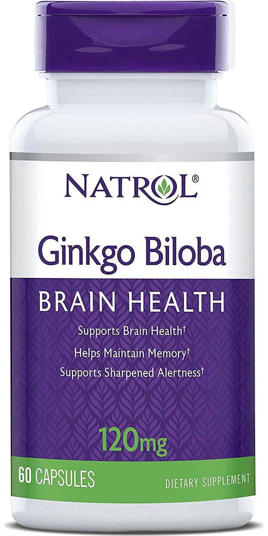 Natrol Ginkgo Biloba 120mg Capsules, 60 Count