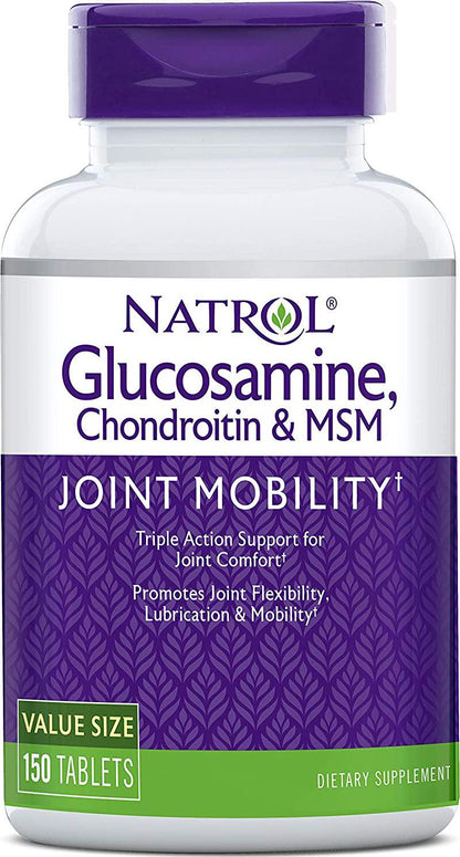 Natrol Glucosamine Chondroitin and MSM Tablets, 150-Count