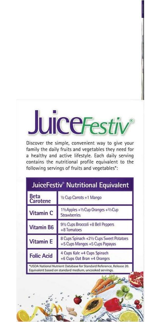 Natrol Juicefestiv Daily Fruits and Veggies Capsules with SelenoExcell for Improved Metabolism, Boosts Energy and Well-Being, 120 Count