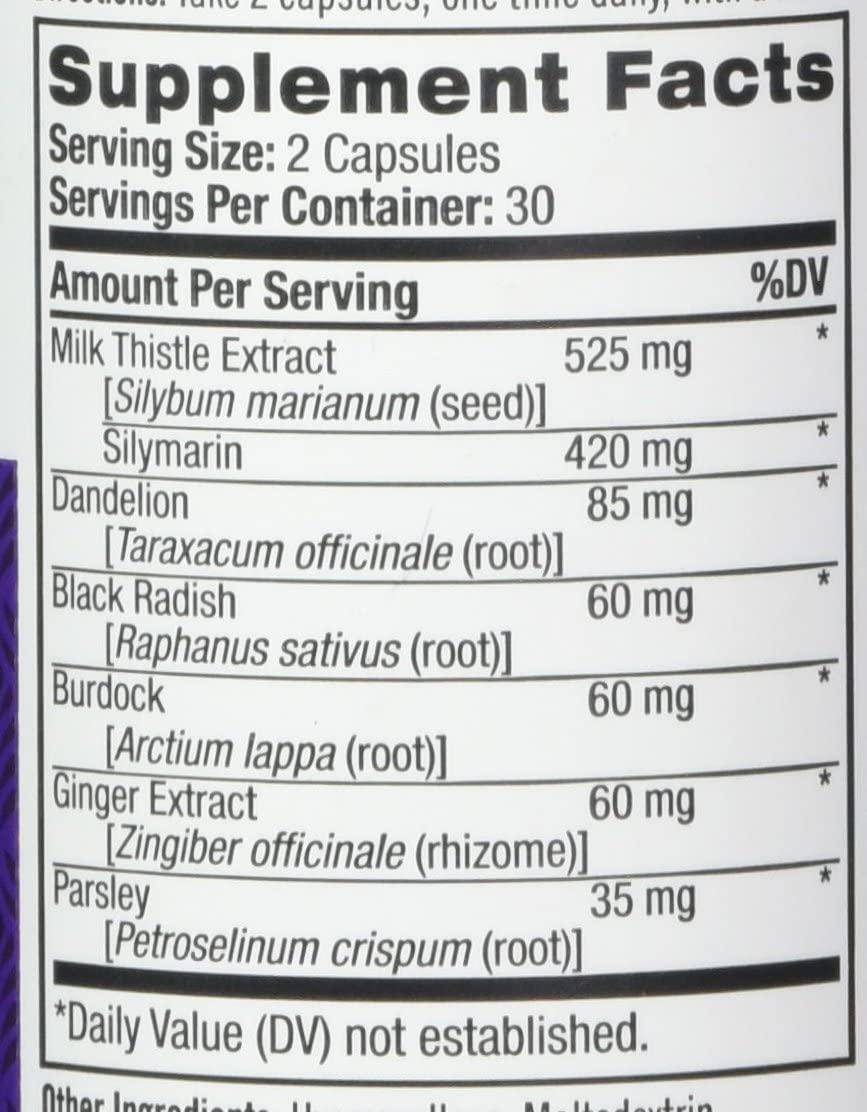 Natrol Milk Thistle Advantage V-Caps, 525Mg, 60 Count