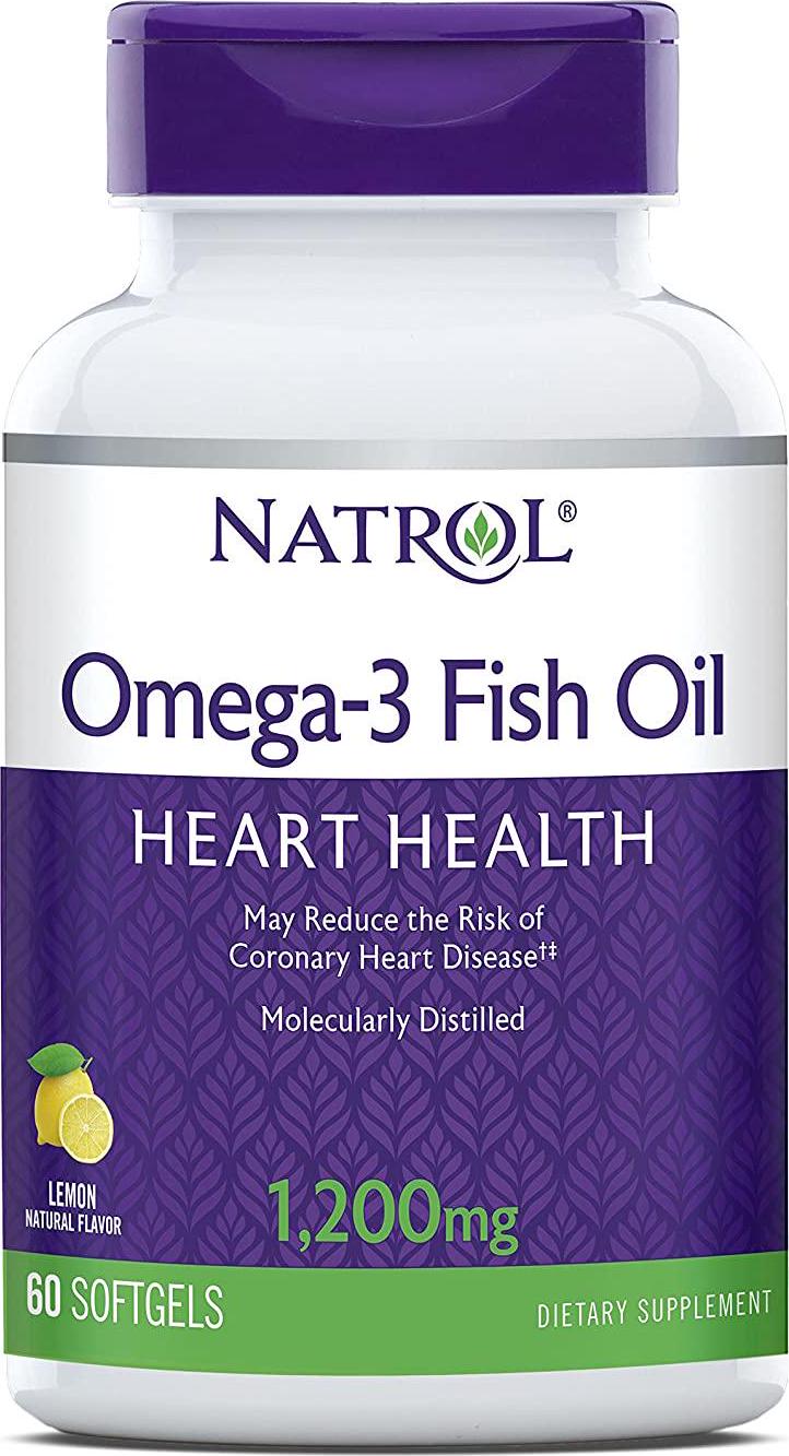 Natrol Omega-3 1200mg Fish Oil, 60 Softgels