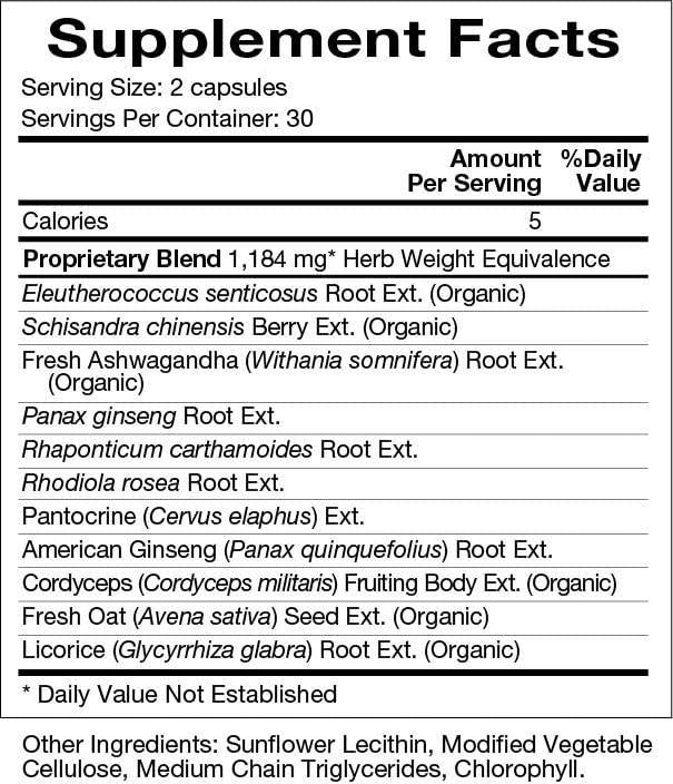 Natura Health Products - Power Adapt Energy and Stress Relief Supplement - Natural Herbal Extracts to Increase Stamina, Build Strength, and Promote Stress Protection - 60 Capsules