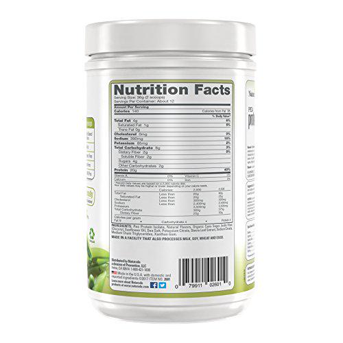 Naturade Plant Based Vegan Pea Protein Vanilla 15.66 oz