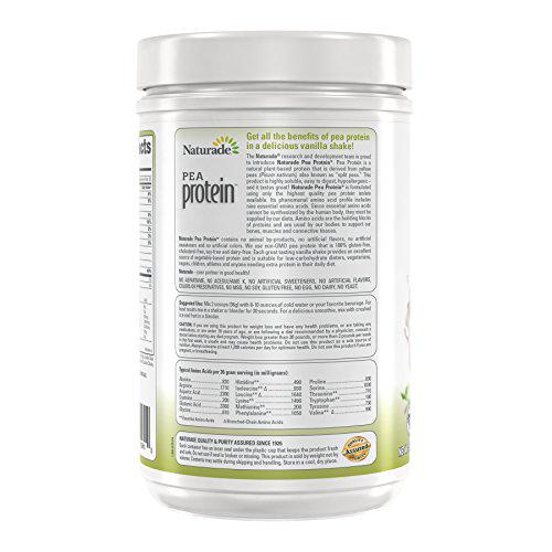 Naturade Plant Based Vegan Pea Protein Vanilla 15.66 oz