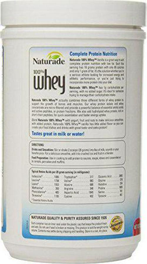 Naturade Protein Boosters, 100% Whey, Vanilla