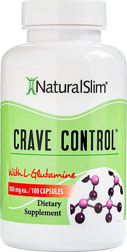 NaturalSlim Crave Control - Help Stop Sugar Cravings, Energy and Metabolism Support w/ Amino Acid L-glutamine and Vitamin Thiamine (B1) - 180 Capsules