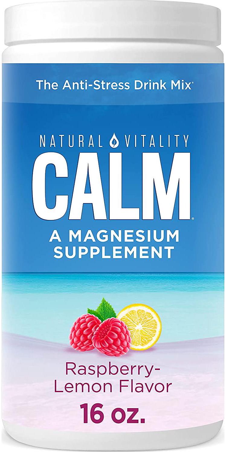 Natural Vitality Calm #1 Selling Magnesium Citrate Supplement, Anti-Stress Magnesium Supplement Drink Mix Powder- Raspberry Lemon, Vegan, Gluten Free and Non-GMO (Package May Vary), 16 oz 113 Servings