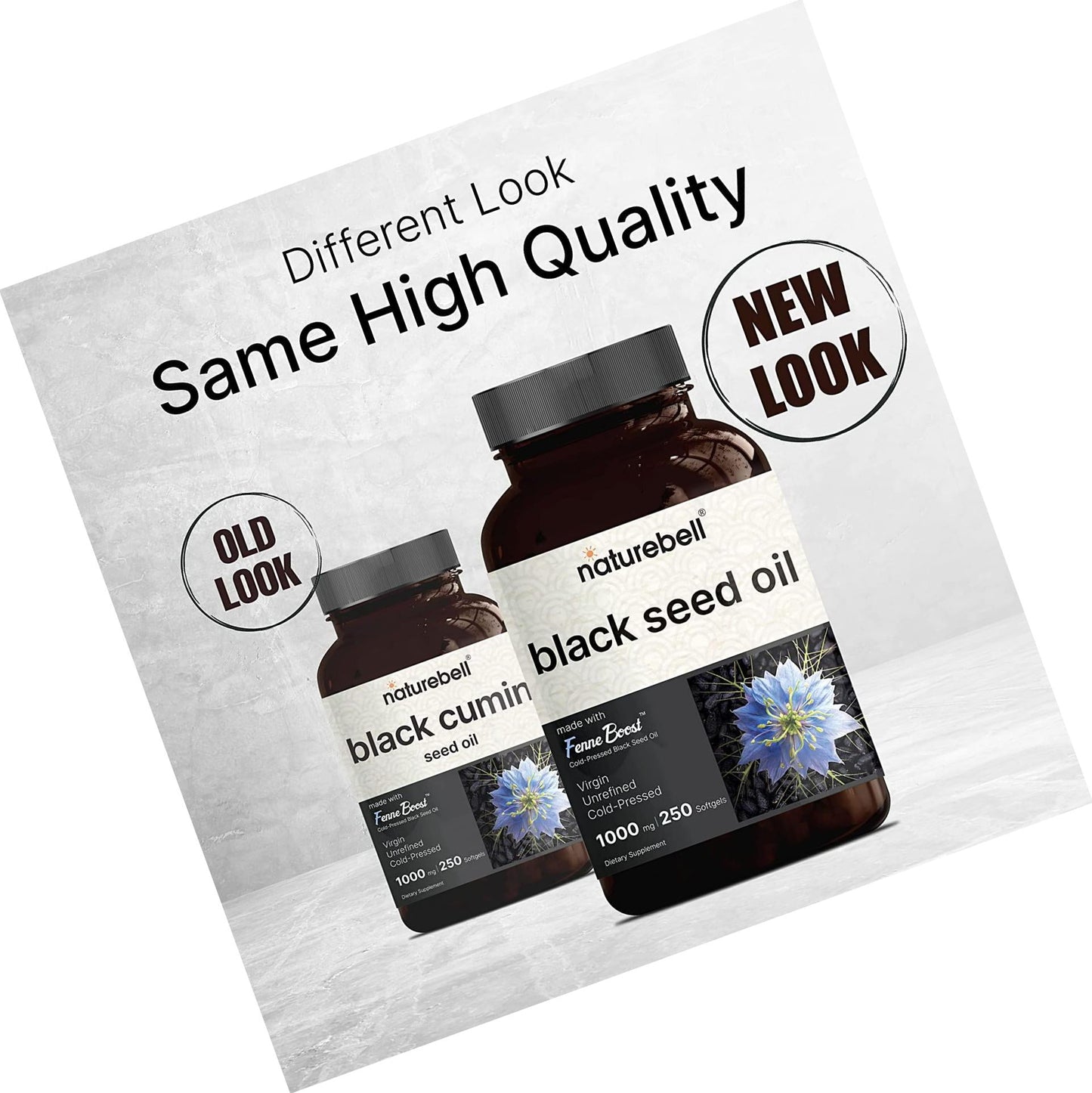 NatureBell Black Cumin Seed Oil Softgel Supplement, Made with Fenneboost, 1000mg Per Serving, 250 Softgels, Non-GMO