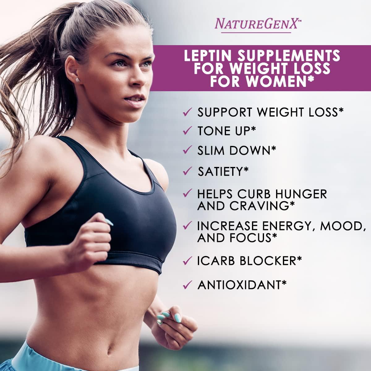 NatureGenX Leptin XT for Women, Extra Strength | Leptin Resistance for Weight Loss and Management, Appetite Suppressant, Metabolism Booster and Fat Burner | Supports Energy and Mood | 60 Capsules