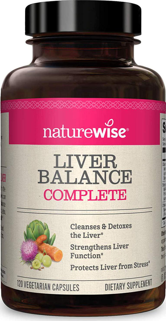 NatureWise Liver Cleanse Premium Detox (2 Month Supply) Advanced Triple Formula Liver Detoxifier, Regenerator, and Protector - Natural Herbal Supplements, Milk Thistle, Turmeric Curcumin [120 Count]