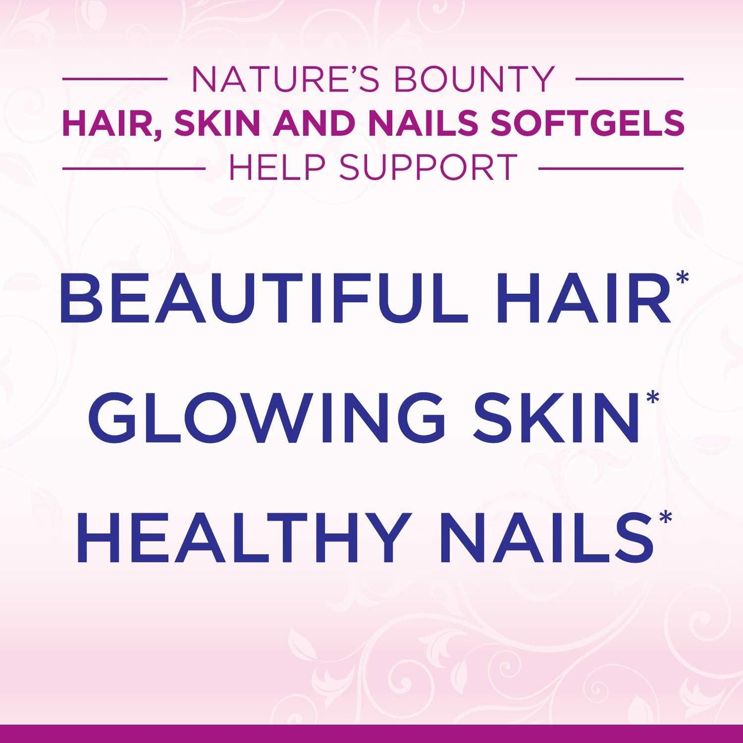 Nature's Bounty Hair, Skin and Nails Rapid Release Softgels, Argan-Infused Vitamin Supplement with Biotin and Hyaluronic Acid, Supports Hair, Skin, and Nail Health for Women, 150 Count