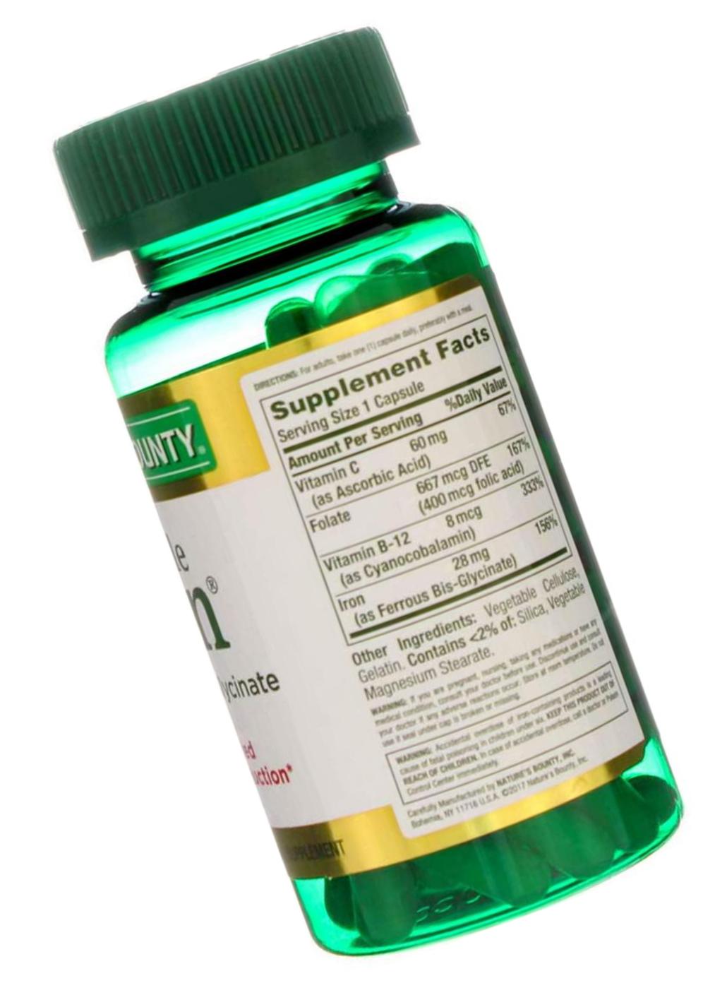 Nature's Bounty Gentle Iron - 28 mg - 90 Capsules