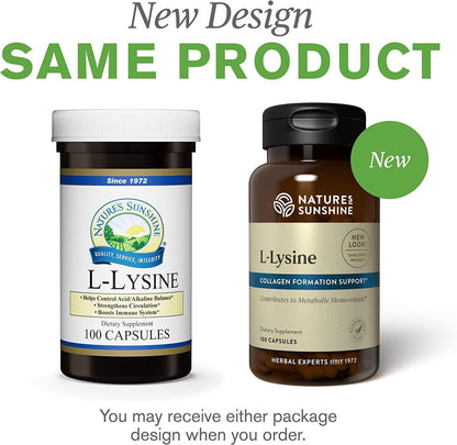 Nature&#039;s Sunshine L-Lysine 100 Capsules