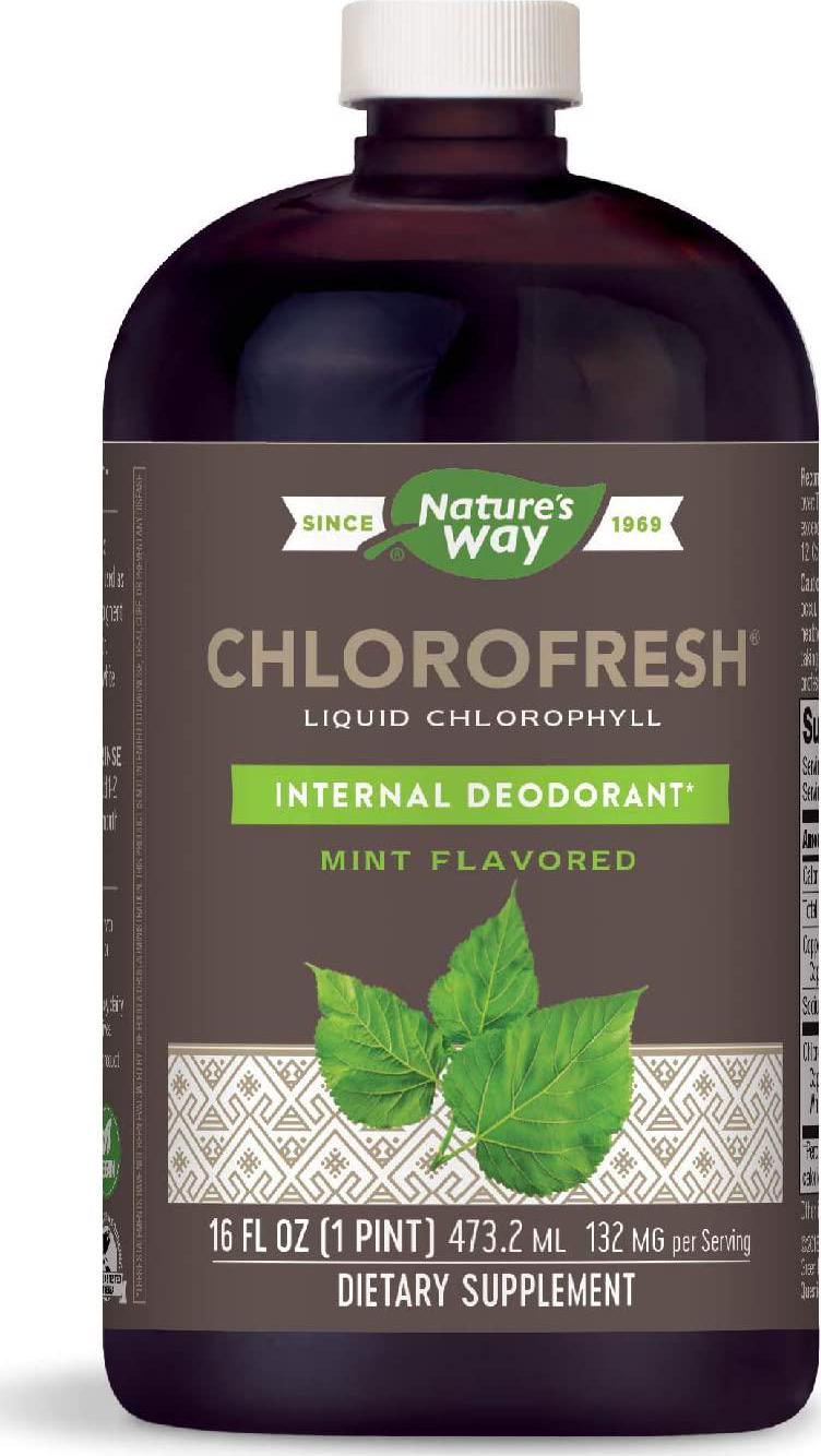 Nature's Way Chlorofresh Liquid Chlorophyll Internal Deodorant 16 fl oz, Mint Flavor (Packaging May Vary)