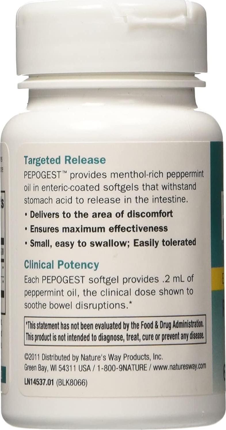 Nature's Way - Pepogest Ec Peppermint Oil, 60 softgels