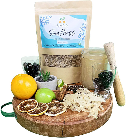 Nature Labs - Simply Sea Moss | 4 Oz | All Natural | Wildcrafted | Non GMO No Preservatives | Marine Protected Area | Clean Nutritious Irish SeaMoss | Organic | Dr. Sebi