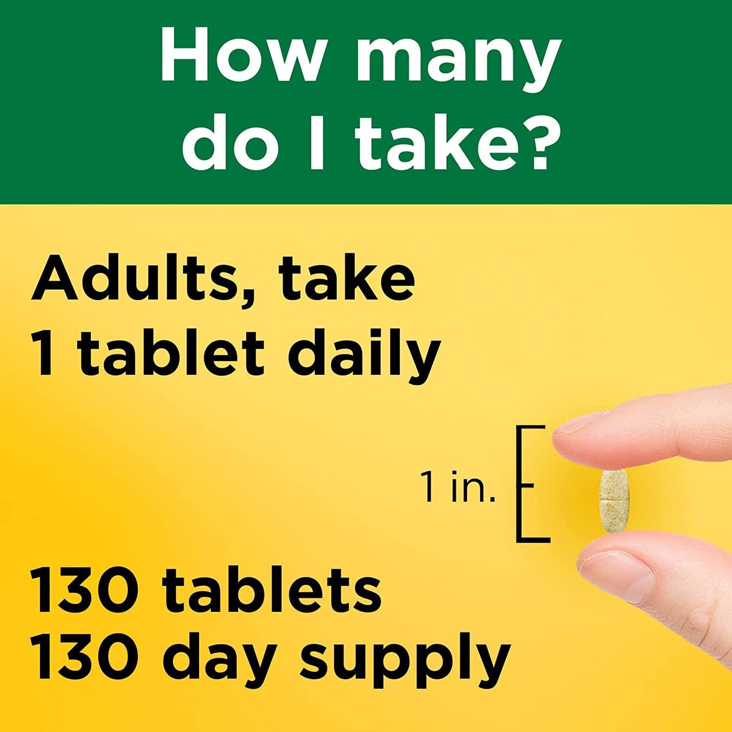 Nature Made Multivitamin Tablets with Iron, Dietary Supplement for Daily Nutritional Support, 130 Tablets, 130 Day Supply