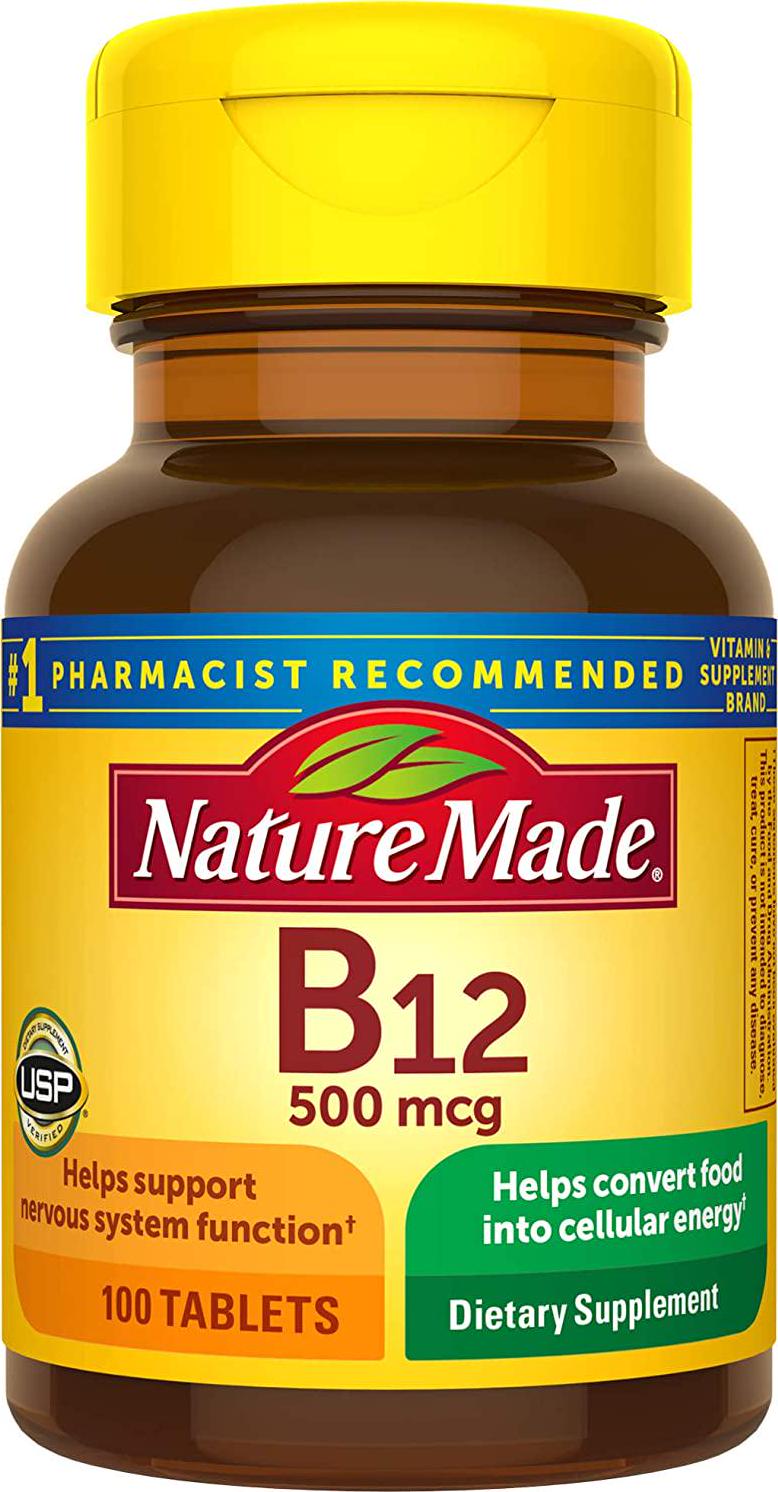 Nature Made Vitamin B12 500 mcg. Tablets 100 Ct