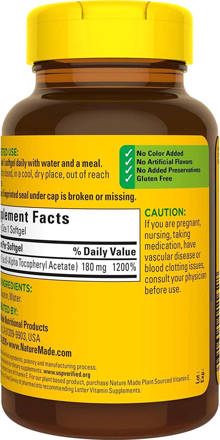 Nature Made Vitamin E 400IU, 180 Softgels