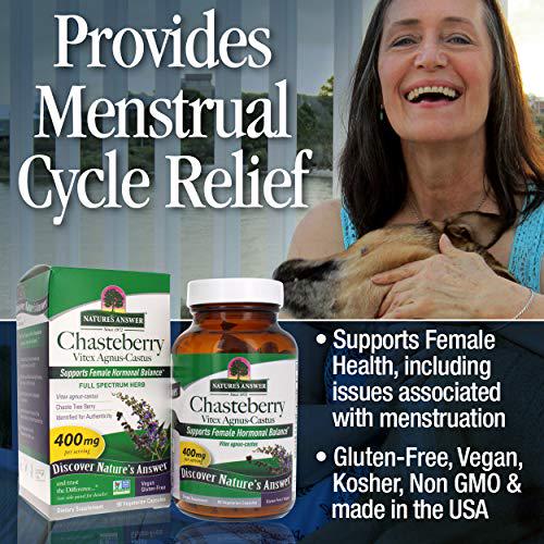 Nature's Answer, Chasteberry, Vitex Agnus-Castus, 400 mg, 90 Vegetarian Capsules