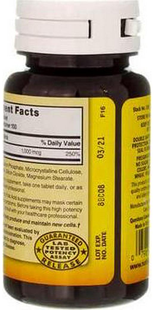 Nature's Blend Folic Acid 1000 mcg 100 Tablets